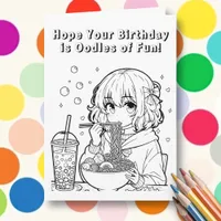 Color Me | Ramen pun Personalized Girl's Birthday Card