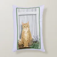 The Lavender Door Ginger Cat Custom Accent Pillow