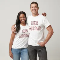 Merry Christmas Red Baubles & Stars Unisex T-Shirt