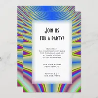 Blue Tie Dye All Purpose Party Invitation