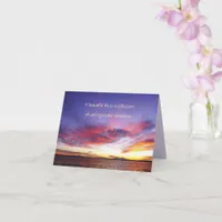 Breathtaking sunset over the sea, custom  card