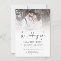 Modern Photo QR Code Script Wedding Invitation
