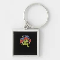 Book Fan Frog With Mushroom Hat Cottagecore Goblin Keychain