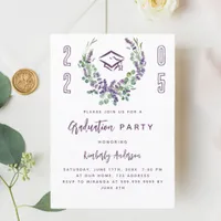 Lavender violet class 2025 luxury Graduation Party Invitation