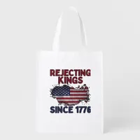 Rejecting Kings Since 1776 Classic Retro Style Grocery Bag