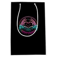 Heart Sign Skeleton Hand - Spooky Skeleton Hallowe Medium Gift Bag