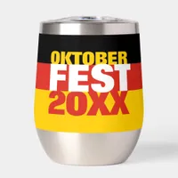 Oktoberfest Octoberfest German Flag Thermal Wine Tumbler