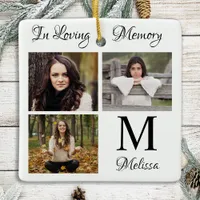 Personalized In Loving Memory Photo Collage Ceramic Ornament