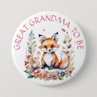 Baby Fox in Flowers Girl's Baby Shower