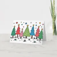 Joy of Christmas Cute Doodle Art Style Card