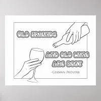 German Proverb Coloring Poster