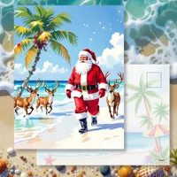 Tropical Christmas Personalized  Holiday Postcard