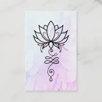 *~* Peony Nirvana Sacred Geometry Yoga . Lotus Business Card