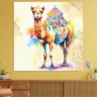 *~* Zen Fantasy CAMEL Rainbow Glitter SC5 Canvas Print