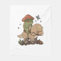 Cottagecore Frog  Aesthetic Mushroom Cute Goblinco Fleece Blanket