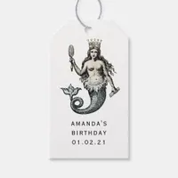 Vintage Silver and Gold Mermaid Gift Tags