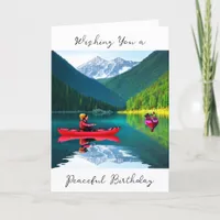 Wishing You a Peaceful Birthday | Kayaking Theme Card