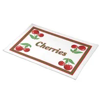 Red Cherry Design Personalized Cloth Placemat