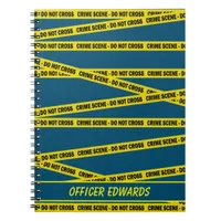 Fun Police Officer Crime Scene Do Not Cross Tape Notebook