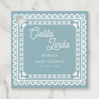 Mexican Papel Picado Cielito Lindo Baby Shower Favor Tags