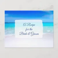 A Recipe For the Bride Wedding Recipe Card
