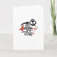 Eat Drink And Be Scary Vintage Graphic Card