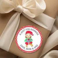 Cute Little Females Elf To and From Gift Tag