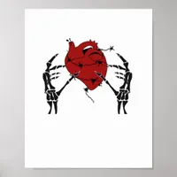 Heart And Hands Skeleton Heart Hands Soft Poster
