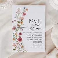 Love In Bloom Invitation, Wildflower Bridal Shower Invitation