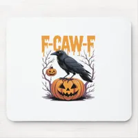F-Caw-F Classic Halloween Raven Pumpkin Tee - Spoo Mouse Pad