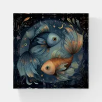 Pisces Fish Zodiac Astrology Celestial Birthday Paperweight