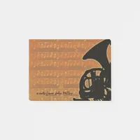 Warm Tones French Horn Post-it Notes