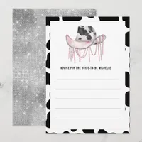 Last Rodeo Disco Cowgirl Bachelorette Advice Card