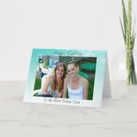 Happy Birthday to the Best Sister Ever Personalize Card