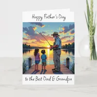 Happy Father's Day Dad & Grandpa Personalized  Card