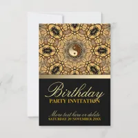 Golden Earth Celebration Birthday Party Invitation