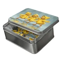 Cute Baby Ducks Dancing Between the Raindwops Jigsaw Puzzle