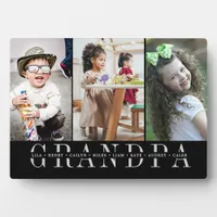 Custom Grandpa Grandchildren Photo Collage Plaque