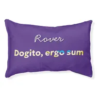 Funny Philosophy Humor Pun Purple Personalized Pet Bed