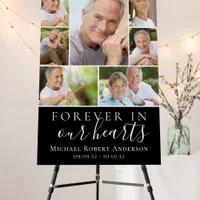 Forever in Our Hearts Photo Funeral Welcome Sign