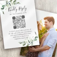 100x Wedding Website QR Code Photo Eucalyptus RSVP