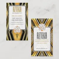 Style Fashion Black Gold ArtDeco Business Card