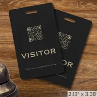 Professional QR Code Visitor Badge