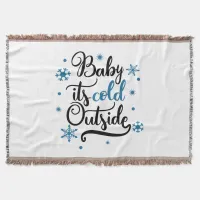 baby its cold outside throw blanket