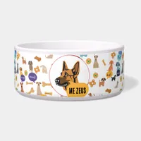 Custom German Shepherd – Funny Woof Design Bowl