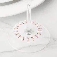 Wine Glass Tag - Red Candy Canes