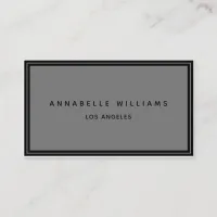 Minimalist Elegant Boutique Charcoal Black Business Card