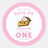 Our Little Cutie Pi Day 1st Birthday Classic Round Classic Round Sticker