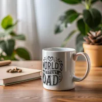 World’s Bestest Dad Heartfelt Typography Coffee Mug