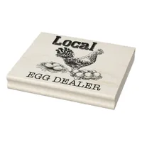 Chicken Egg Dealer Funny Rubber Stamp